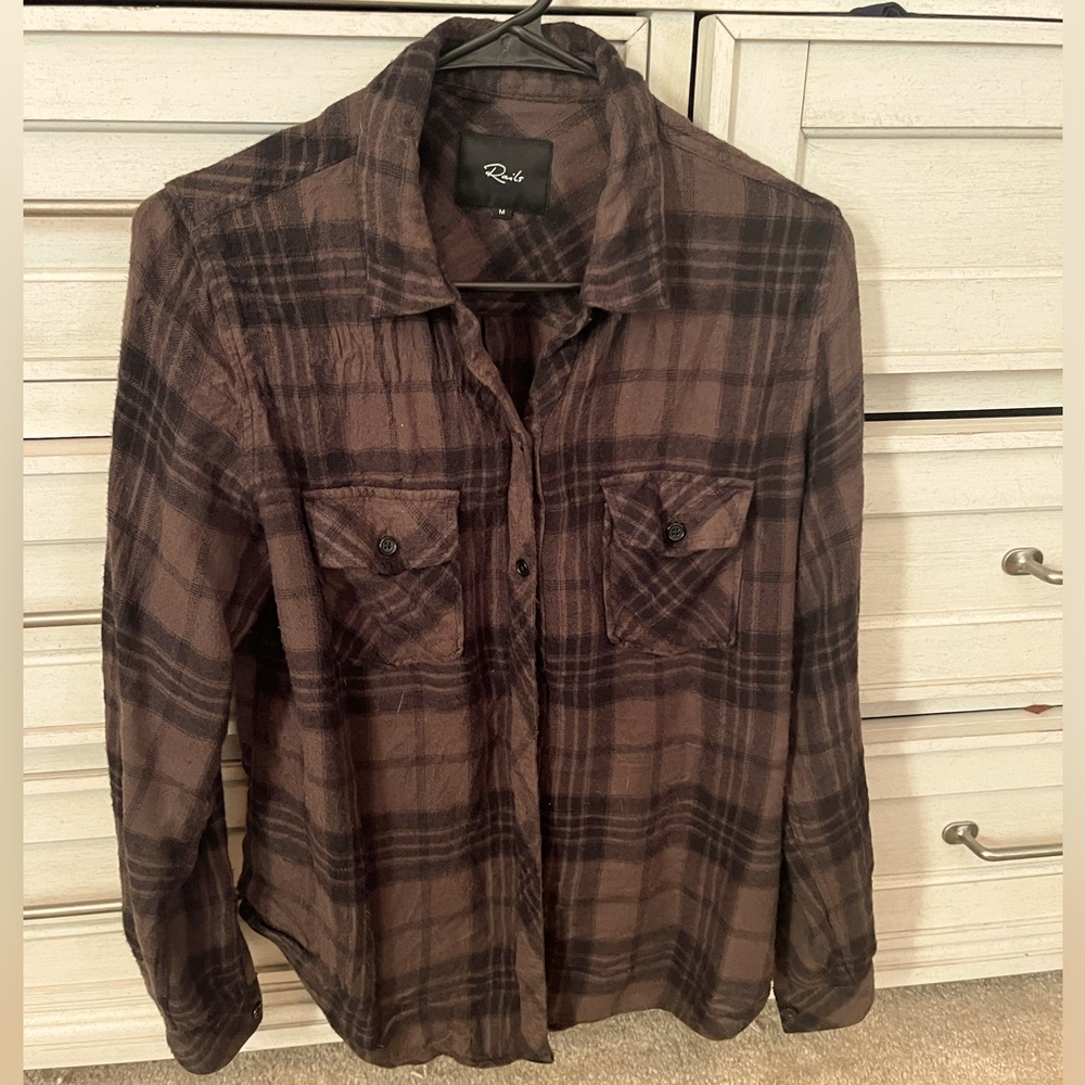 RAILS hunter green flannel